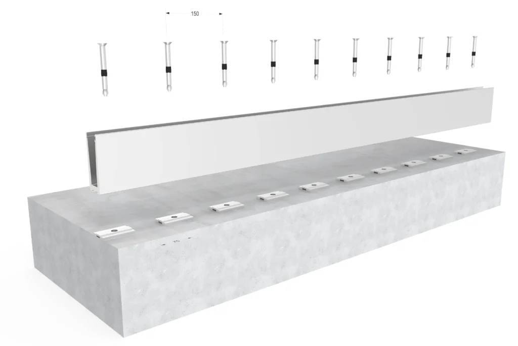 Barandilla View Crystal_calzos de drenaje_puesta en obra copia